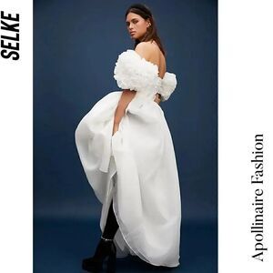 SELKE BY MES DEMOISELLES FLOWER GOWN IN WHITE NWT XL